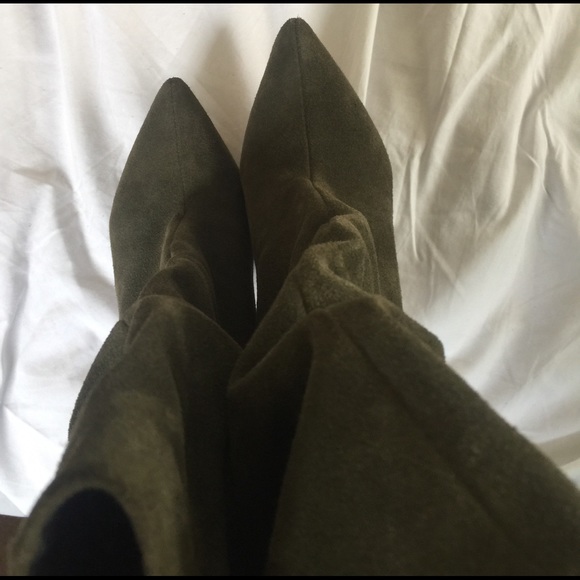 ALDO slouchy green boots sz7.5 - Picture 5 of 8